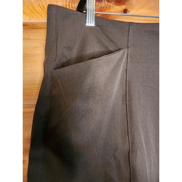 Old Navy Pixie Wide Leg Dress Womens Plus Size 3X Brown Pull On Pant Stretch NEW - Picture 7 of 12